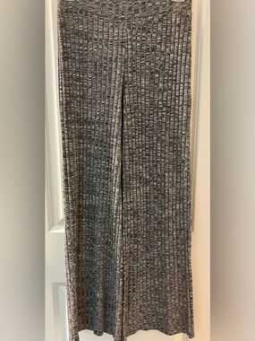 Mossimo Women’s Gray Ribbed Knit Wide Leg Lounge Pants XS Cozy